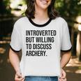 Introverted Archer Archery Introvert Unisex Cotton Ringer T-Shirt Introverted Archer Archery Introvert Unisex Cotton Ringer T-Shirt