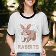 Introverted Rabbits Bunny Lover Rabbit Introvert Unisex Cotton Ringer T-Shirt