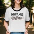 Introverted But Well-Read Book Lover Unisex Cotton Ringer T-Shirt Introverted But Well-Read Book Lover Unisex Cotton Ringer T-Shirt