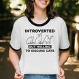 Introverted But Willing To Discuss Cats Introvert Shy Unisex Cotton Ringer T-Shirt Introverted But Willing To Discuss Cats Introvert Shy Unisex Cotton Ringer T-Shirt