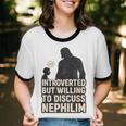 Introverted But Willing To Discuss Nephilim Tee Unisex Cotton Ringer T-Shirt