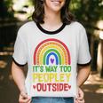 It's Way Too Peopley Outside Anti Social Introvert Unisex Cotton Ringer T-Shirt It's Way Too Peopley Outside Anti Social Introvert Unisex Cotton Ringer T-Shirt