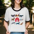 Life Is Better Around The Farm Nostalgia Trendy Unisex Cotton Ringer T-Shirt