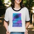 Lofi Reverie Analog Dreams Pixel 90s Desktop VHS Nostalgia Unisex Cotton Ringer T-Shirt