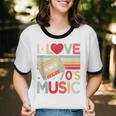 I Love 70's Music Retro Style Nostalgia Cassette 1970s Party Unisex Cotton Ringer T-Shirt