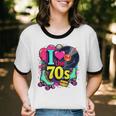 I Love The 70s Vintage Cassette Roller Vinyl Nostalgia 70s Premium Tri-Blend Unisex Cotton Ringer T-Shirt