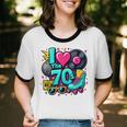I Love The 70s Vintage Cassette Roller Vinyl Nostalgia 70s Unisex Cotton Ringer T-Shirt