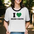 I Love Irish Exits St Patrick's Day Introvert Party Unisex Cotton Ringer T-Shirt I Love Irish Exits St Patrick's Day Introvert Party Unisex Cotton Ringer T-Shirt