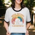 Low Social Battery Introvert Energy Unisex Cotton Ringer T-Shirt