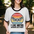 I Like Moths And Maybe 3 People Insect Moth Lovers Introvert Unisex Cotton Ringer T-Shirt I Like Moths And Maybe 3 People Insect Moth Lovers Introvert Unisex Cotton Ringer T-Shirt