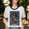 Mystical Library Book Reader The Introvert Tarot Card Unisex Cotton Ringer T-Shirt Mystical Library Book Reader The Introvert Tarot Card Unisex Cotton Ringer T-Shirt