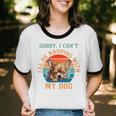 Napping Chihuahua Dog Breed Sleeping Pet Pup Introvert Unisex Cotton Ringer T-Shirt