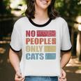 No People Only Cats Introvert Unisex Cotton Ringer T-Shirt No People Only Cats Introvert Unisex Cotton Ringer T-Shirt
