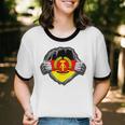 Nostalgia Chest Flag GDR Unisex Cotton Ringer T-Shirt