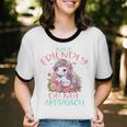Not Friendly Do Not Approach Women & Girls Unicorn Cute Introvert & Humor Lovers For Women V-Neck Classic Fit Modern Short Sleeve Unisex Cotton Ringer T-Shirt
