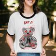 Not A Hugger Teddy Bear Antisocial Introvert Unisex Cotton Ringer T-Shirt Not A Hugger Teddy Bear Antisocial Introvert Unisex Cotton Ringer T-Shirt