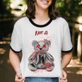 Not A Hugger Teddy Bear Antisocial Introvert Unisex Cotton Ringer T-Shirt Not A Hugger Teddy Bear Antisocial Introvert Unisex Cotton Ringer T-Shirt