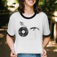 Old School Dad OG Hip Hop Head Vinyl Retro 80s90s Nostalgia Unisex Cotton Ringer T-Shirt