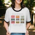 Old School Playlist Nostalgia Vibes Cassette Unisex Cotton Ringer T-Shirt