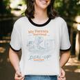 My Parents Survived Dial Up Internet Nostalgia Turtle Unisex Cotton Ringer T-Shirt