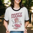 Party Hard Comfortable Stay At Home Introvert Unisex Cotton Ringer T-Shirt