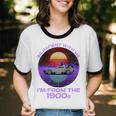 Be Patient With Me I'm From The 1900s Synthwave Premium Unisex Cotton Ringer T-Shirt