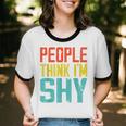 People Think I'm Shy I Introvert Unisex Cotton Ringer T-Shirt