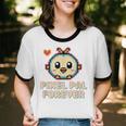 Pixel Art Pet Y2K Retro Vintage Digital Nostalgia Y2K Tech Unisex Cotton Ringer T-Shirt