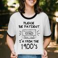Please Be-Patient I'm From The 1900s Retro Cassette Tape Unisex Cotton Ringer T-Shirt