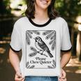 Please Chew Quieter Introvert Nature Bird Lover Unisex Cotton Ringer T-Shirt