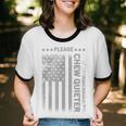 Please Chew Quieter Introvert USA Flag Vintage Unisex Cotton Ringer T-Shirt Please Chew Quieter Introvert USA Flag Vintage Unisex Cotton Ringer T-Shirt