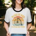 Please Be Kind I'm From The 1900s Penny Farthing Premium Unisex Cotton Ringer T-Shirt