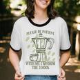 Please Be Patient With Me I'm From The 1900s Coffee Premium Unisex Cotton Ringer T-Shirt