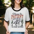 Please Be Patient I'm From The 1900s Cowboy Skeleton Unisex Cotton Ringer T-Shirt