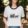 Please Be Patient I'm From The 1900s Oxen And Wagon Premium Unisex Cotton Ringer T-Shirt