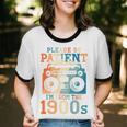 Please Be Patient With Me I'm From The 1900s Retro 90s Dad Premium Unisex Cotton Ringer T-Shirt