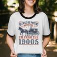 Please Be Patient With Me I'm From The 1900s Retro Nostalgic Premium Unisex Cotton Ringer T-Shirt
