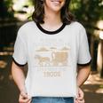Please Be Patient I'm From The 1900s Retro Pixel Horse Wagon Premium Unisex Cotton Ringer T-Shirt