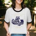 Please Be Patient I'm From The 1900s Retro Raccoon Saying Unisex Cotton Ringer T-Shirt