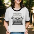 Please Be Patient With Me I'm From The 1900s Typewriter Premium Tri-Blend Unisex Cotton Ringer T-Shirt