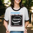 Powered By Introvert Inside Embrace Your Quiet Strength Unisex Cotton Ringer T-Shirt