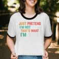 Pretend I Am Not Here That's What I'm Doing Introvert Unisex Cotton Ringer T-Shirt