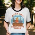 Quiet Girl Productive World Introvert Office Staff Secretary Unisex Cotton Ringer T-Shirt