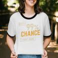 There's A 99 Chance I Don't Care Introvert Humor Unisex Cotton Ringer T-Shirt