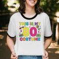 Retro 80's Costume 80s Nostalgia Party Unisex Cotton Ringer T-Shirt