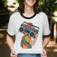 Retro 90s Boombox Nostalgia Party For Music Lovers Men Women Unisex Cotton Ringer T-Shirt