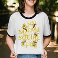 Retro Anti Social Club Bees Introvert Women Men Unisex Cotton Ringer T-Shirt