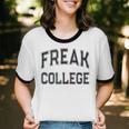 Retro Anti Social FREAK COLLEGE Introvert Stay Away From Me Unisex Cotton Ringer T-Shirt Retro Anti Social FREAK COLLEGE Introvert Stay Away From Me Unisex Cotton Ringer T-Shirt
