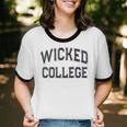 Retro Anti Social WICKED COLLEGE Introvert Stay Away From Me Unisex Cotton Ringer T-Shirt Retro Anti Social WICKED COLLEGE Introvert Stay Away From Me Unisex Cotton Ringer T-Shirt