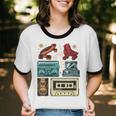 Retro Cassette 70s 80s 90s Music Vintage Party Nostalgia Unisex Cotton Ringer T-Shirt